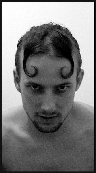 Self portrait with curls 2007