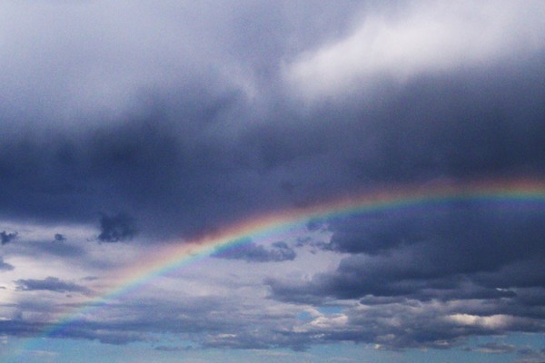 Rainbow & Cloudy Skies