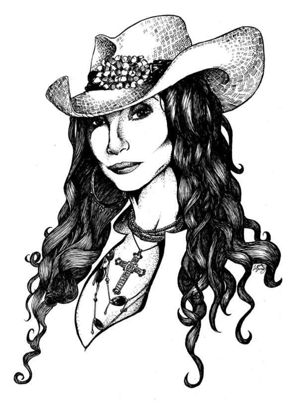 Cher ink Portrait