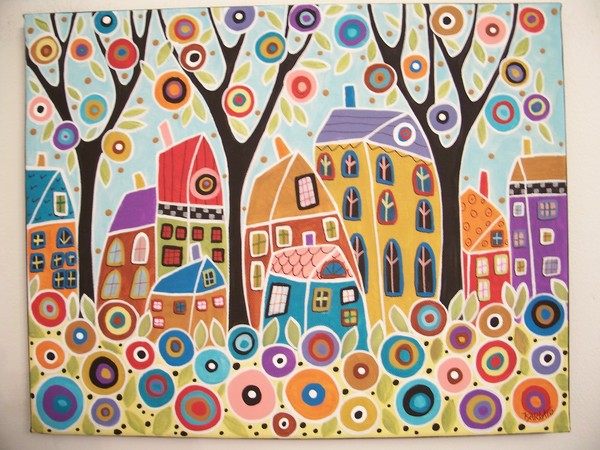 Nine Houses Three Trees Landscape