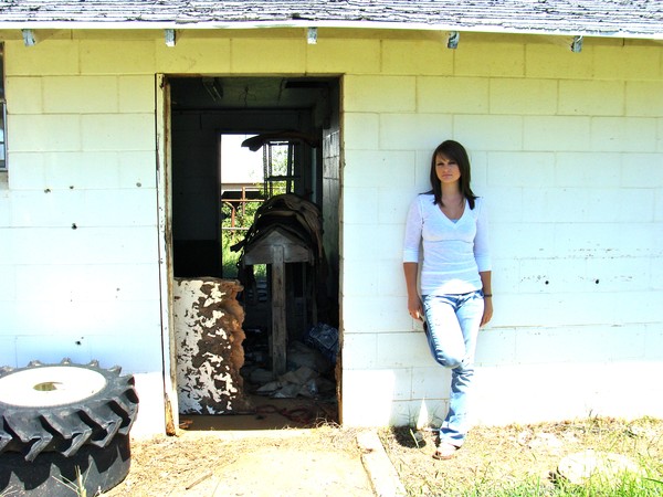Heather near the barn