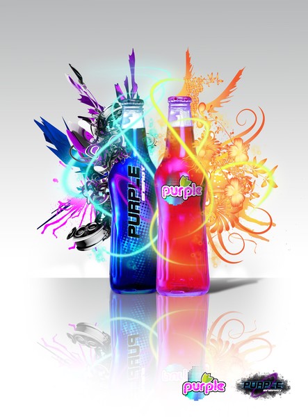 purple drinks ad