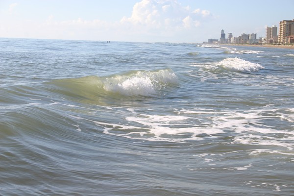 Surf on the beach at South Padre Island, Texas