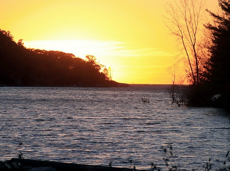 Sunset it the channel