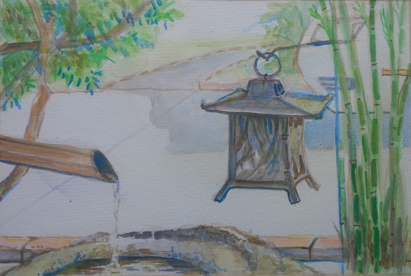 plein air,outside front of housr