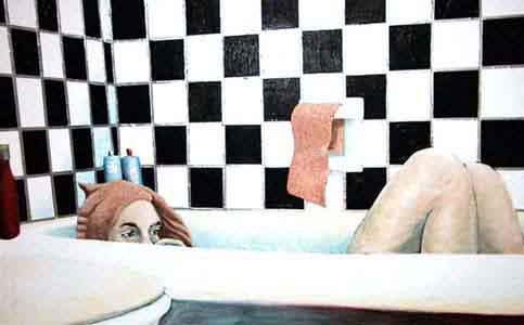 Woman in bathtub