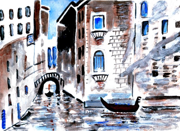VENICE, CANAL SCENE