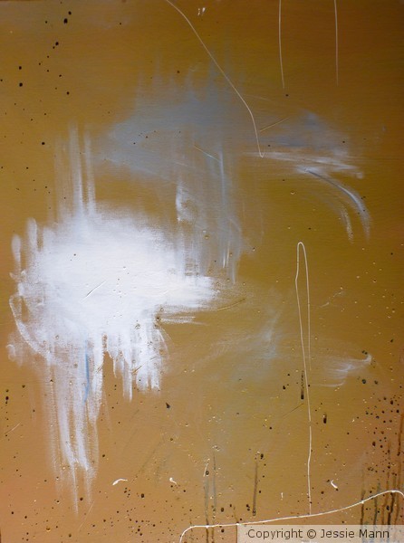 gold abstract mixed media on canvas 2