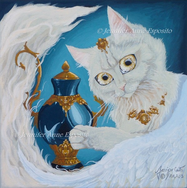Golden Eyed Angel Bast Cat