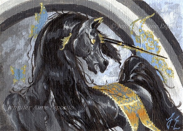 ACEO Gilded Dark Beauty