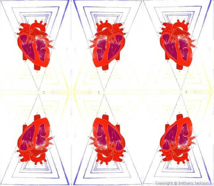 Anatomical Heart and Triangle Pattern