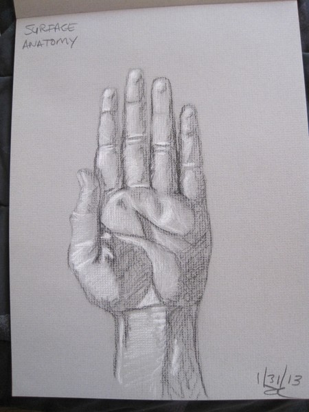 Grey Paper Hand