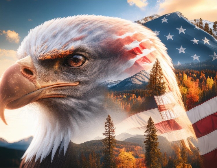 Majestic American Bald Eagle 