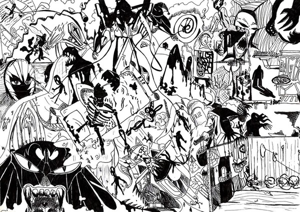 An abstract, mixed bag of nightmares