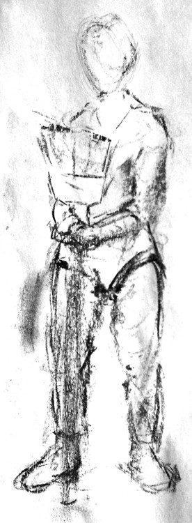 Anna With Broom Sketch