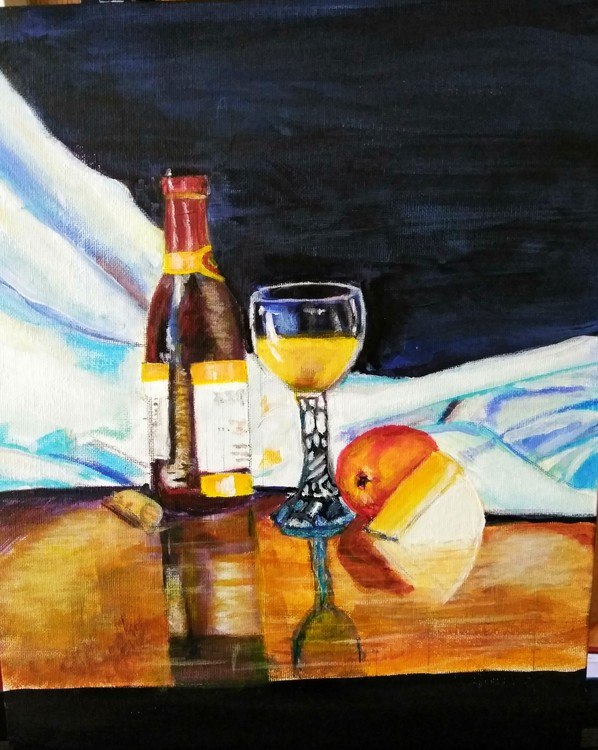Wine Bottle Still Life
