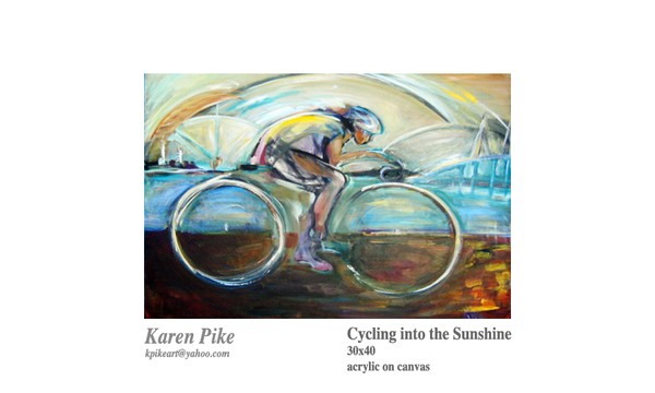 cycling into the sunshine