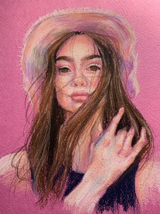 Girl in summer hat