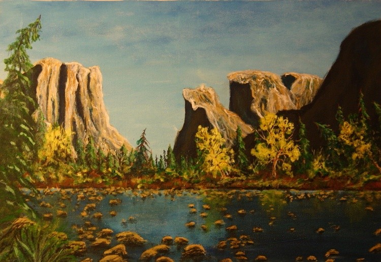Pond of rocks