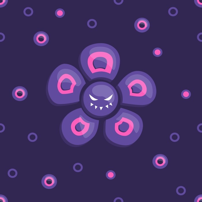 Purple evil flower