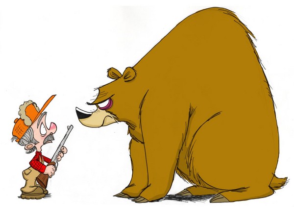 hunter and bear