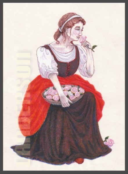 Girl with Roses