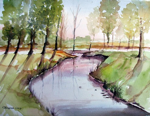Morning light in nature