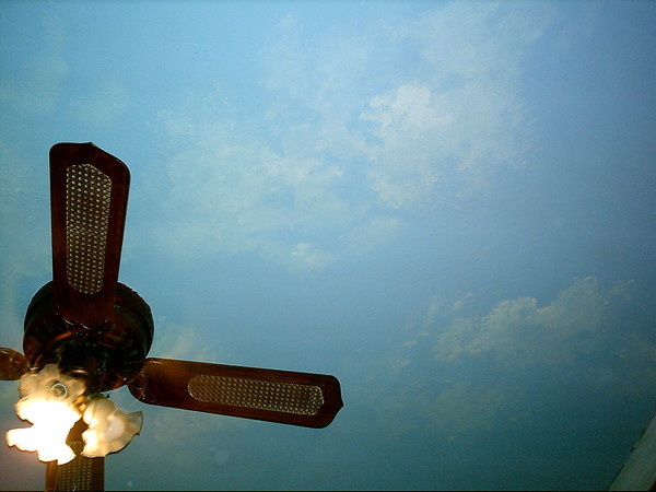 Sky mural- living room