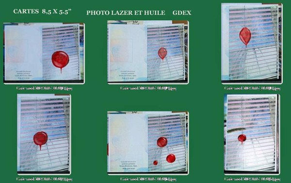 cartes de Noel originales peintes a l'huile