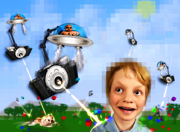 The incredible attack by men with analog machines