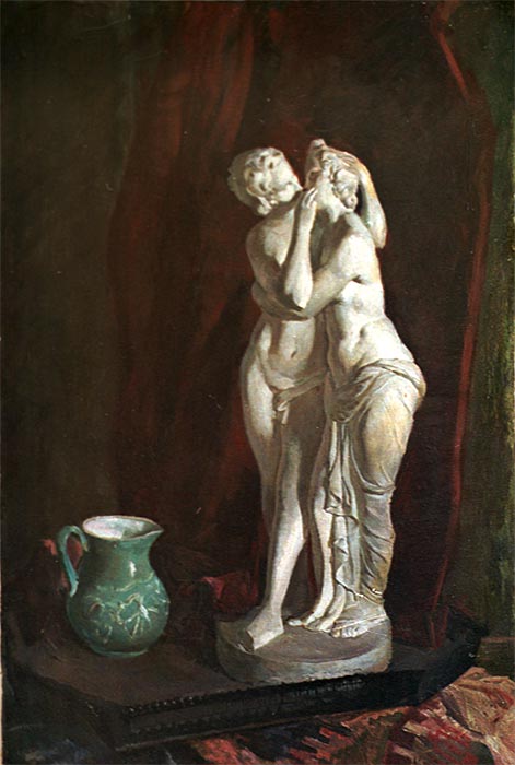 Kiss, Still life with a Greek Statue
