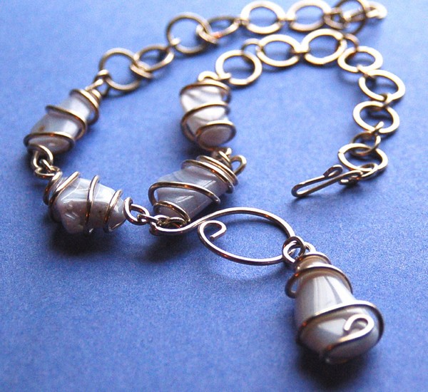 Blue Lace Agate Necklace
