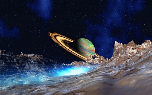 Saturn View - from Titan