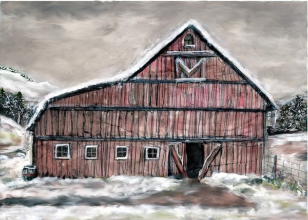 Winter Barn
