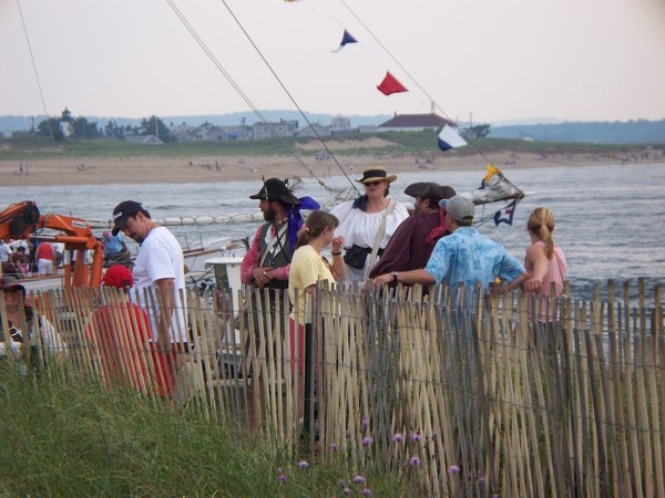 tourists visiting the pirates