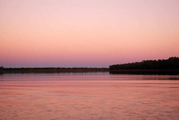 Sunset over Vic River, NT