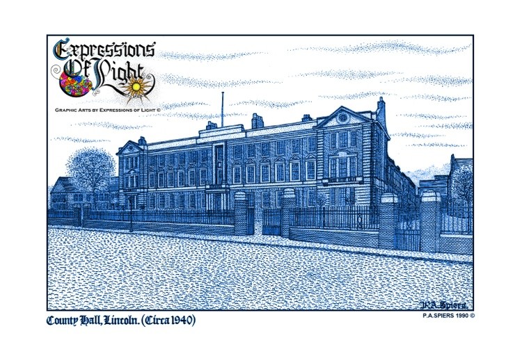 ExpoLight-Graphic-Arts-Lincoln-City-County-Hall-1990-0001 (Pen-&-Ink-Blue-Sepia-SP)