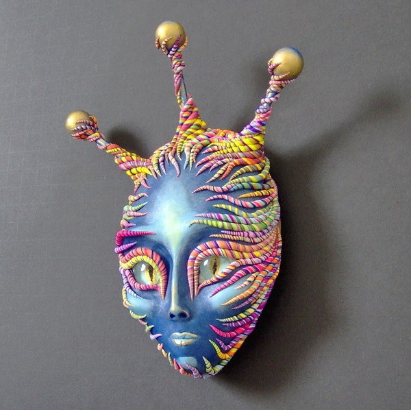 Blue Alien Sculpture