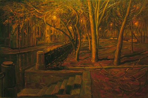 Night on boulevard of Gogol
