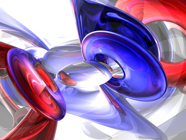 Red, White and Blue Abstract