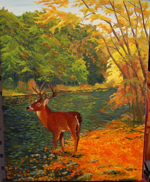 Deer by the river