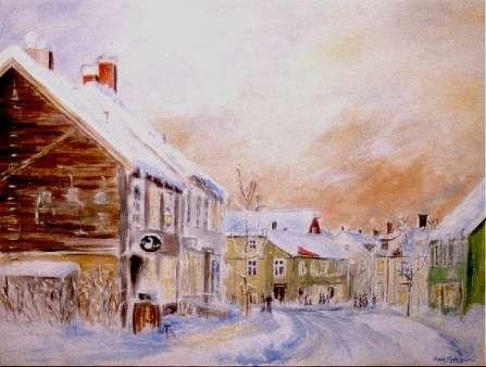 Winter in Trondheim.(Old Town)