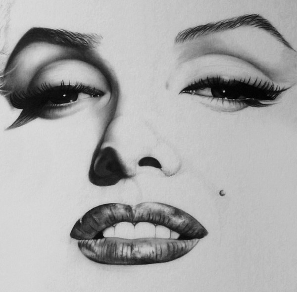 Marilyn lips and eye study