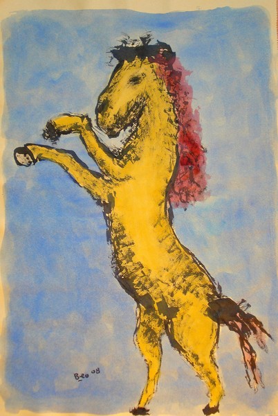 Horse by Beo Nguyen, watercolor on paper art
