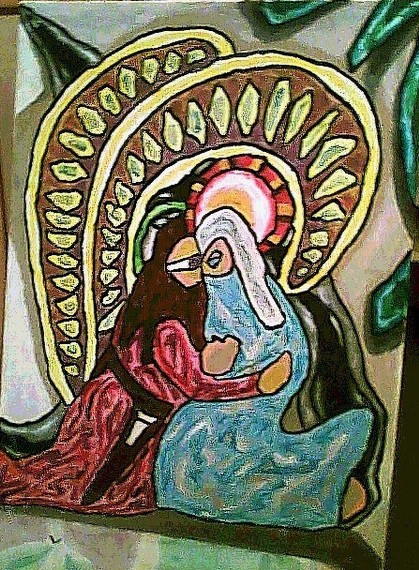 ANGEL COMFORTS MARY AT THE TOMB OF JESUS