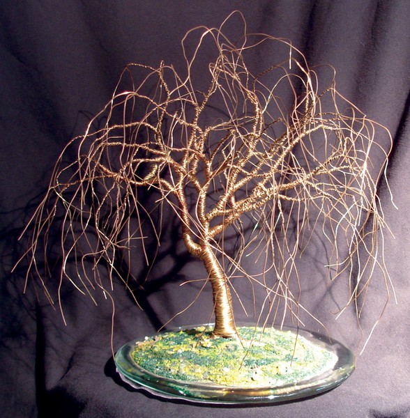 Full Willow, wire tree sculpture