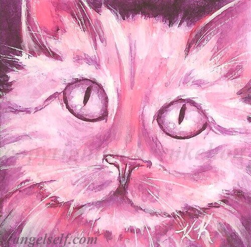 Pink Kitty, Small Format Art
