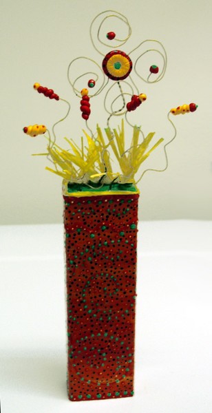 Funky Flowers in Vase