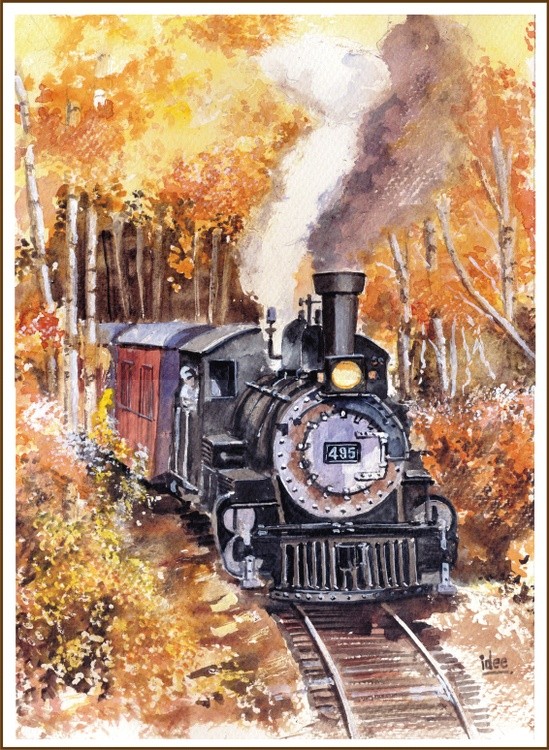 Narrow gauge railway through the forest