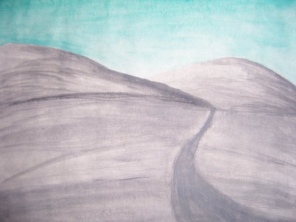 mountains 9X12 water color on paper